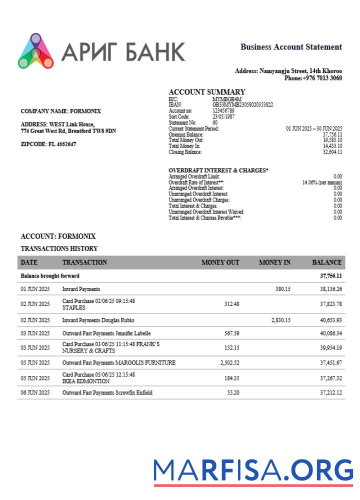 Downloadable Arig firm account statement Word and PDF template (1)